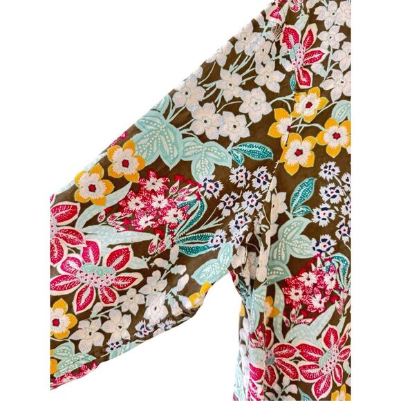 Talbots Cotton Blend Floral Lightweight Button-Up Shirt Plus Sz 2X #2499 - Picture 4 of 13